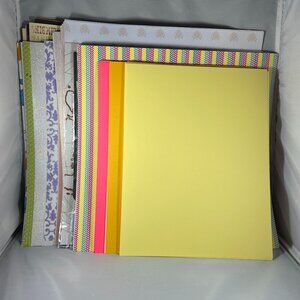 4+ lbs Assorted Scrapbook & Craft Paper Sheets In Vibrant Colors & Patterns (C)